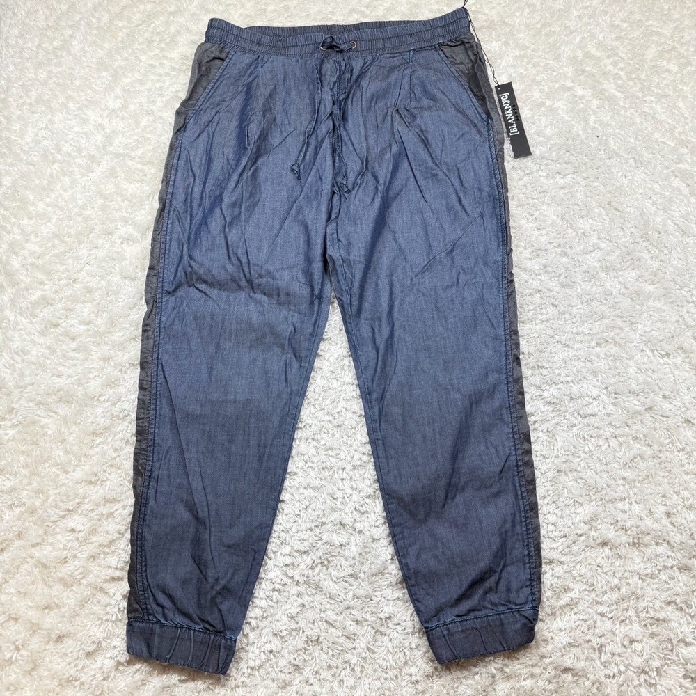 BLANKNYC NWT Pants Womens 28 Tencel Denim Jogger Blue Casual Drawstring Punk